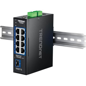 TRENDnet TI-G5091 9-Port Managed 2.5 Gigabit Ethernet Switch, 10G SFP+ port, DIN-rail or wall mount